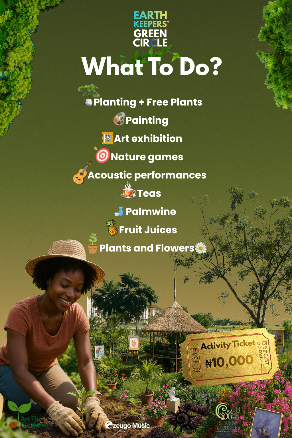 Earth Keepers’ Green Circle ticket prices and activities